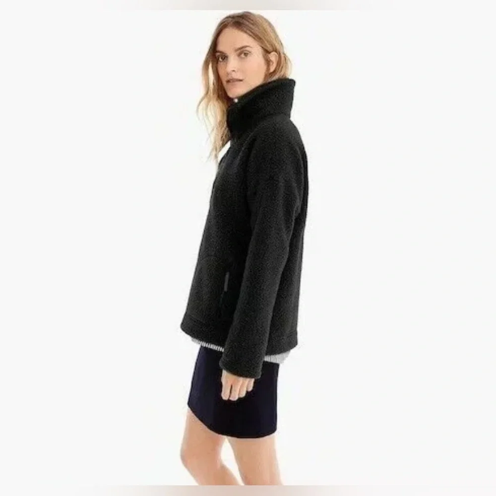 J.Crew Polartec® Fleece Black Half-Zip Pullover Jacket - Picture 2 of 8